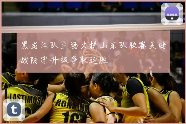 黑龙江队主场力拼山东队联赛关键战防守升级争取连胜